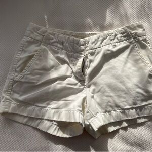 J. Crew Women's White Chino Shorts